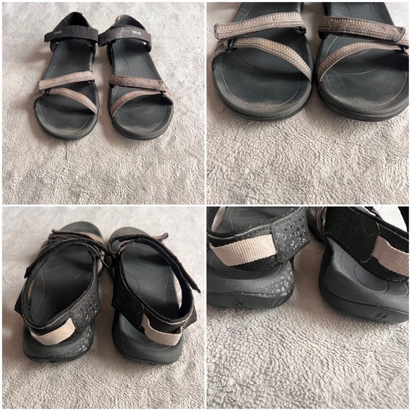 Teva Verra Strappy Cushioned Outdoor Sport Comfort Sandal Antiguous Black Multi - Picture 4 of 17